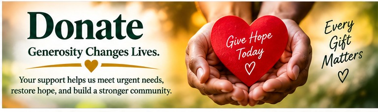Hands holding a heart to represent giving